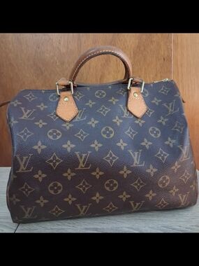 Louis Vuitton Monogram Canvas Brown & Tan Speedy 30
